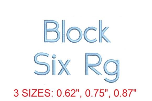 Block Six Rg Embroidery Font Review for Apparel