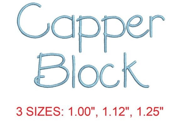 Capper Block Font: Bold Embroidery for Gifts
