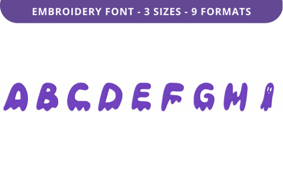 Drippy Ghost Font A to I: Embroidery Review