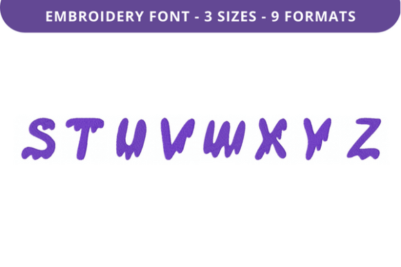 Drippy Ghost Font S-Z: A Stitch Test Review
