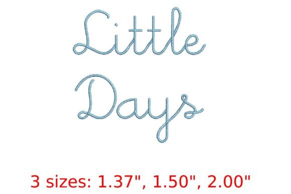 Little Days Font: Playful Embroidery for Etsy Sellers